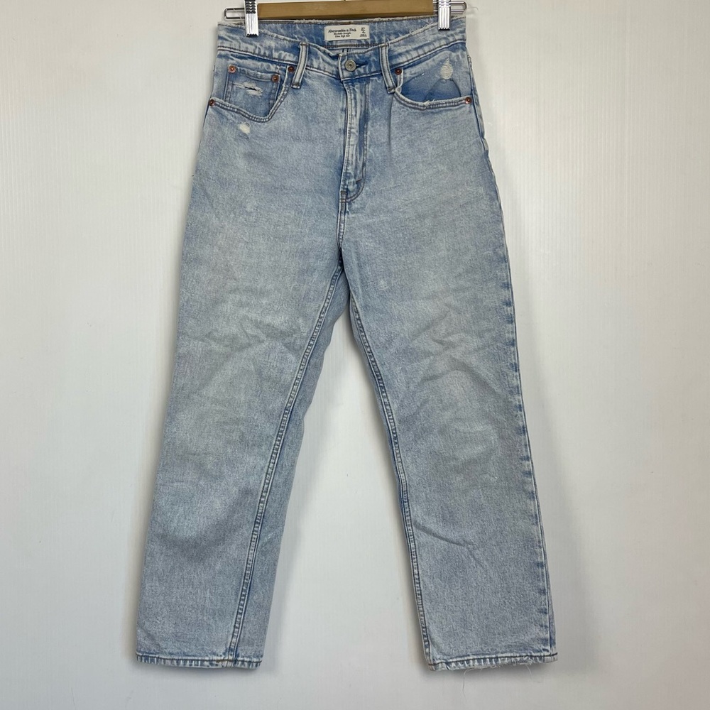 Abercrombie ankle straight ultra high rise